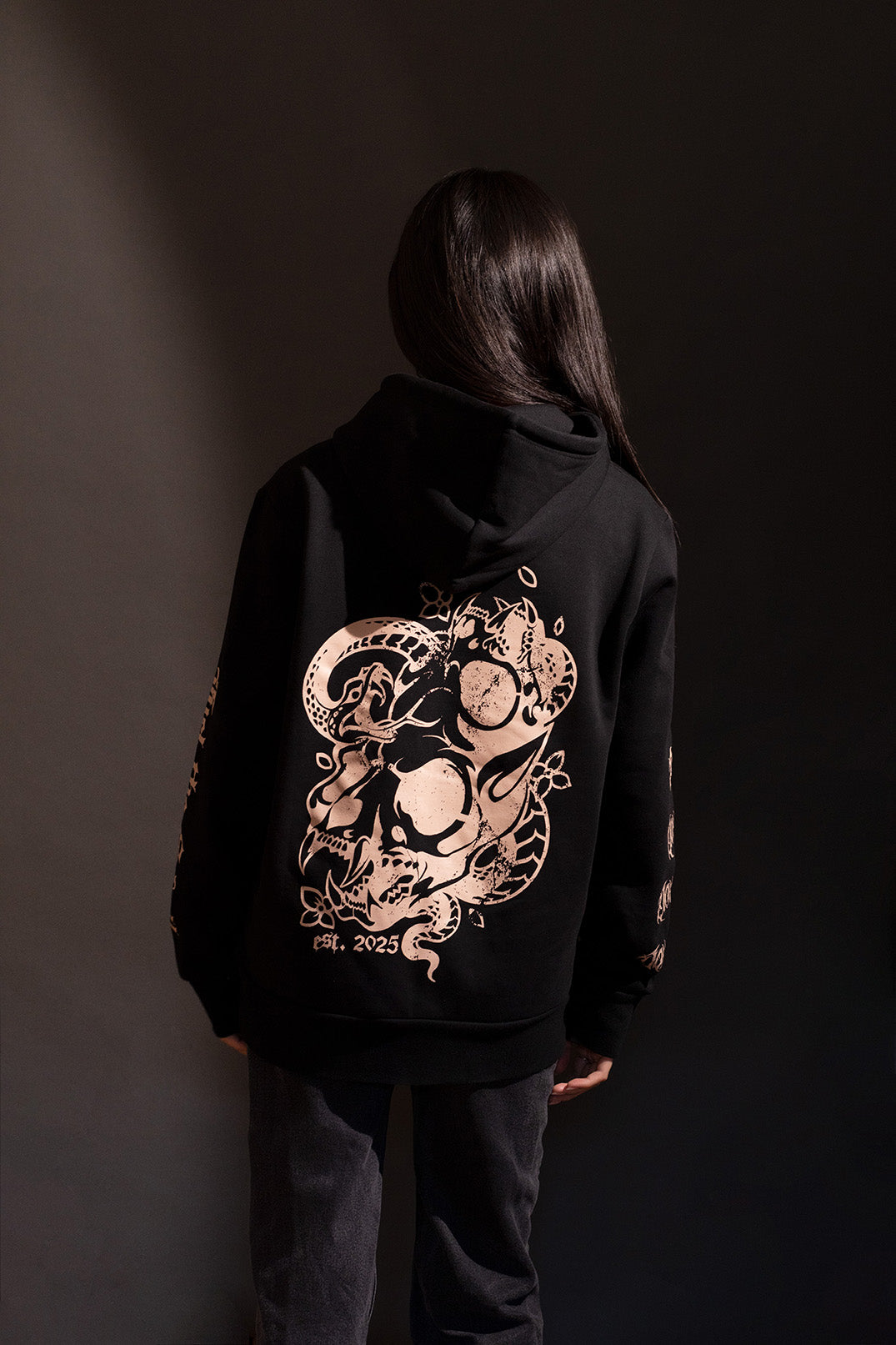 DOKURO x SHIBORI CAT SKULL HOODIE